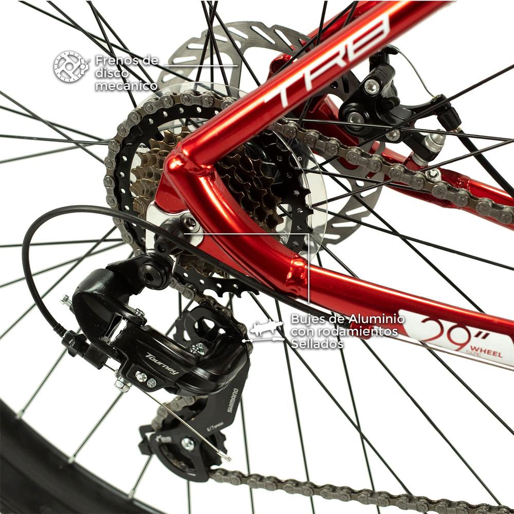 Bicicleta Rodada 29 Montaña TX 9.1 Talla L Rojo Turbo