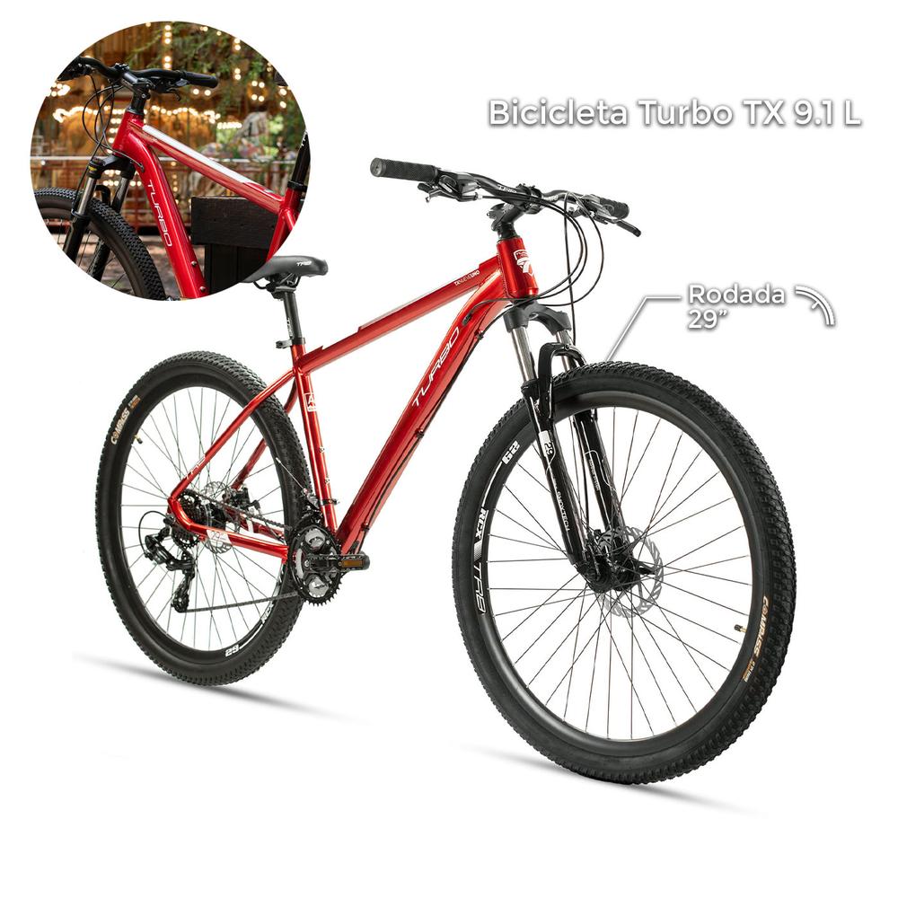Bicicleta Rodada 29 Montaña TX 9.1 Talla L Rojo Turbo