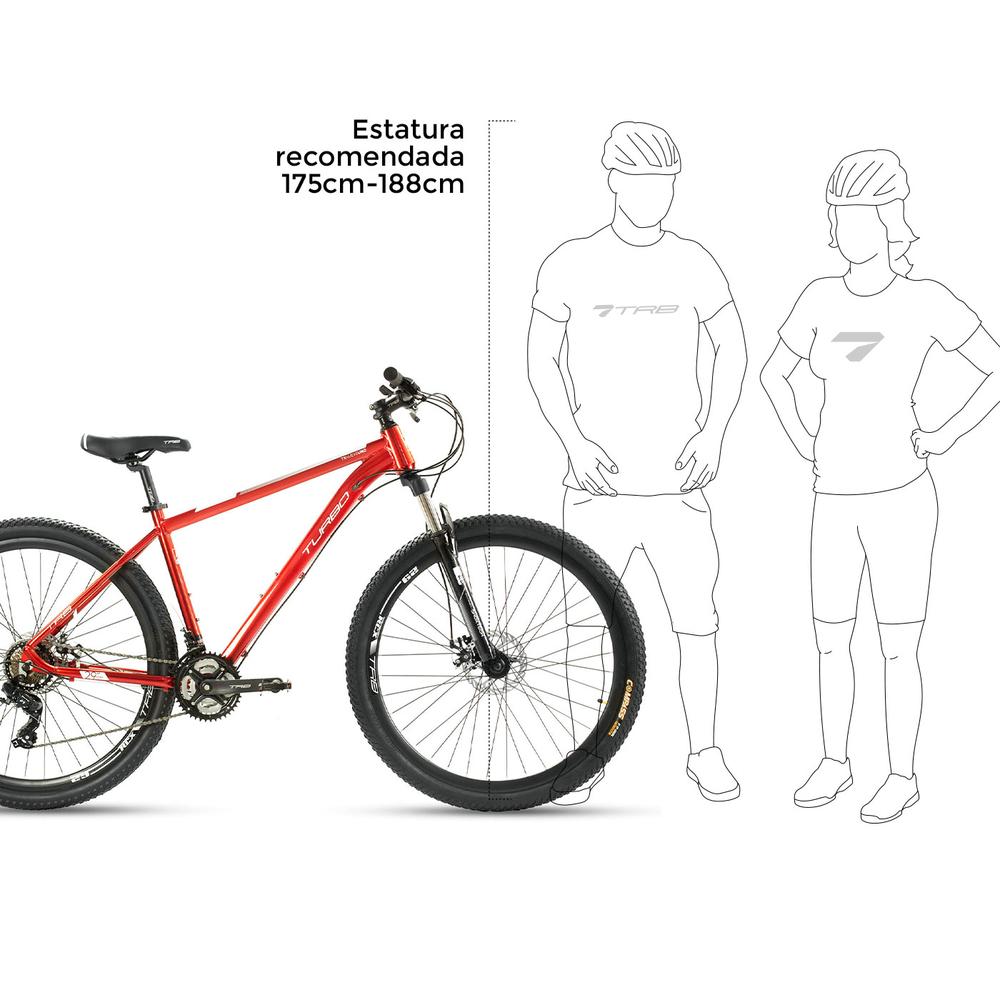 Bicicleta Rodada 29 Montaña TX 9.1 Talla L Rojo Turbo