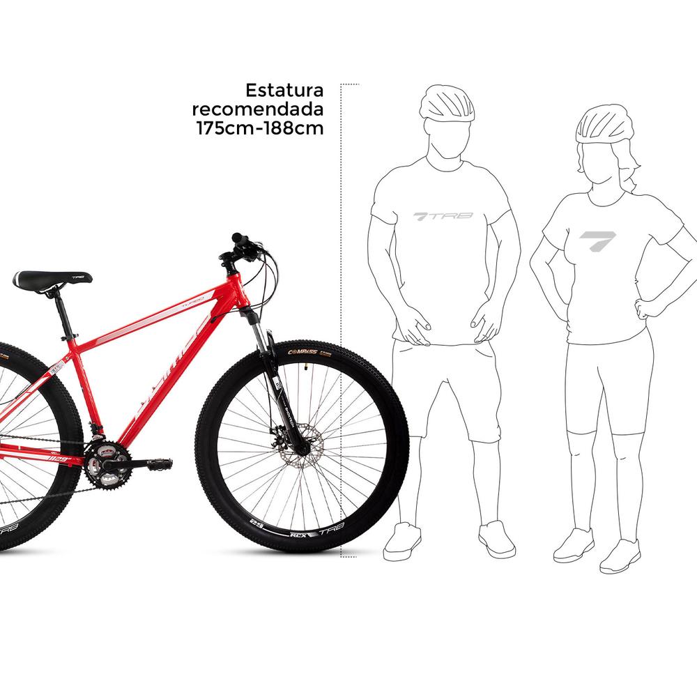 Bicicleta Montaña R29 Turbo Deimos Aluminio Roja