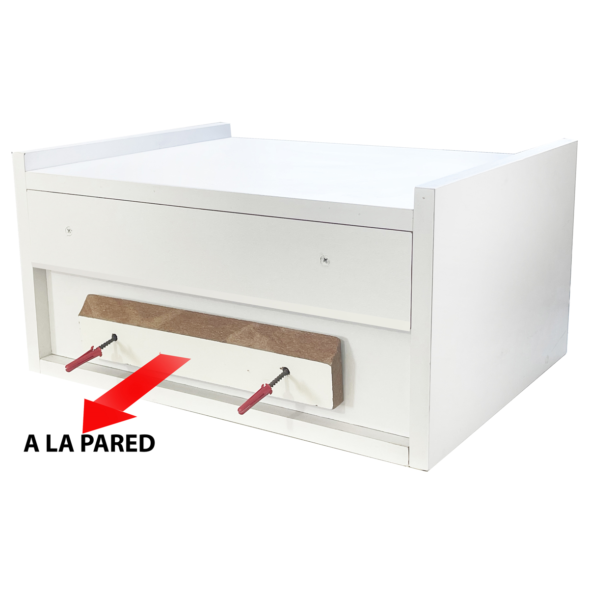 Cajonera Flotante buro mesa MDF Moderna Recamara Azul