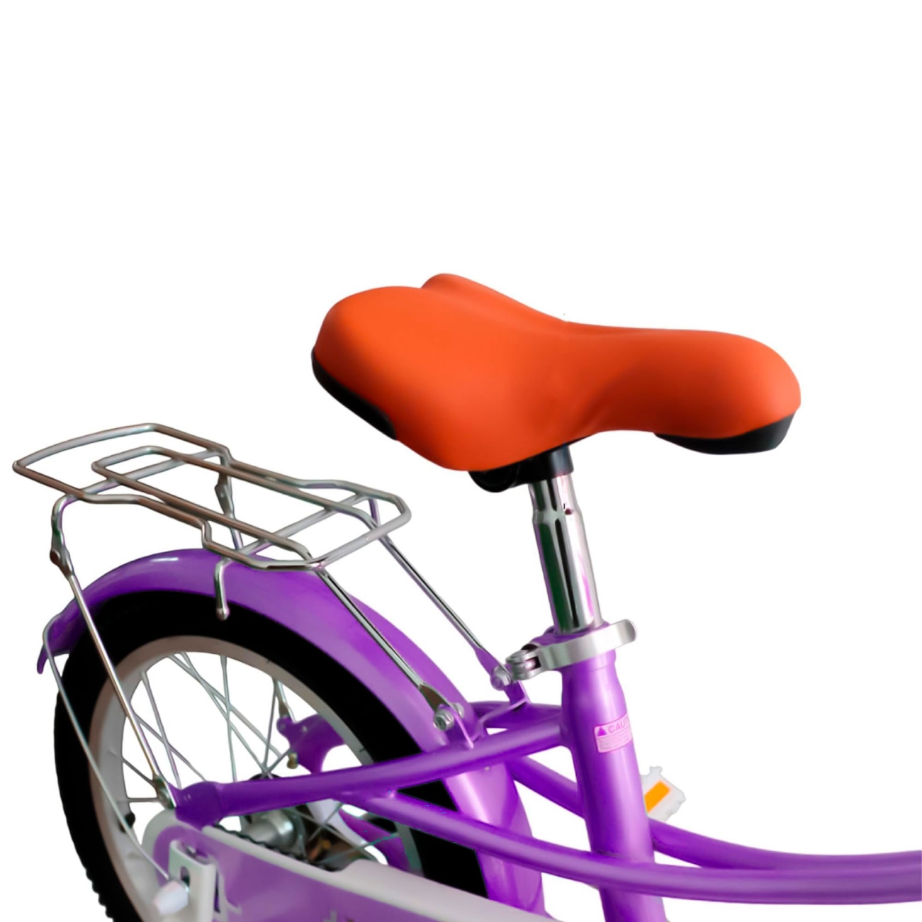 Bicicleta Infantil para Niña Rodada 16 con Ruedas de Entrenamiento Morada Bluelander 