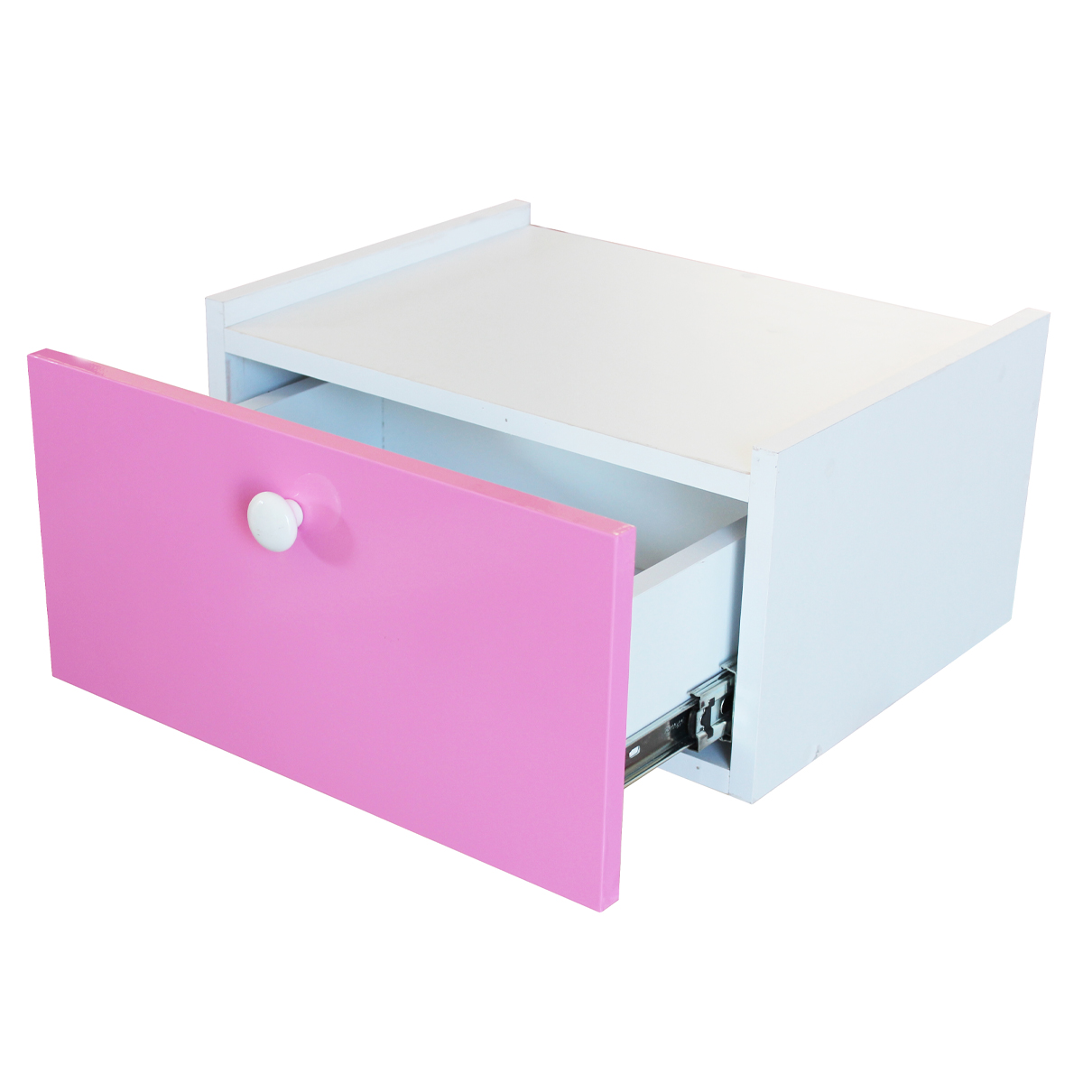 Cajonera Flotante buro mesa MDF Moderna Recamara Rosa