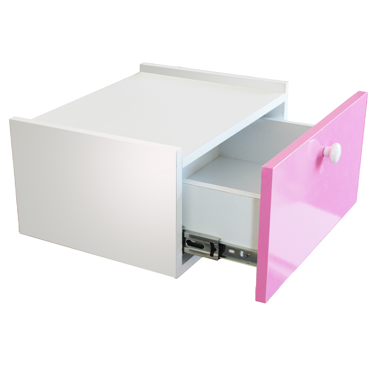 Cajonera Flotante buro mesa MDF Moderna Recamara Rosa