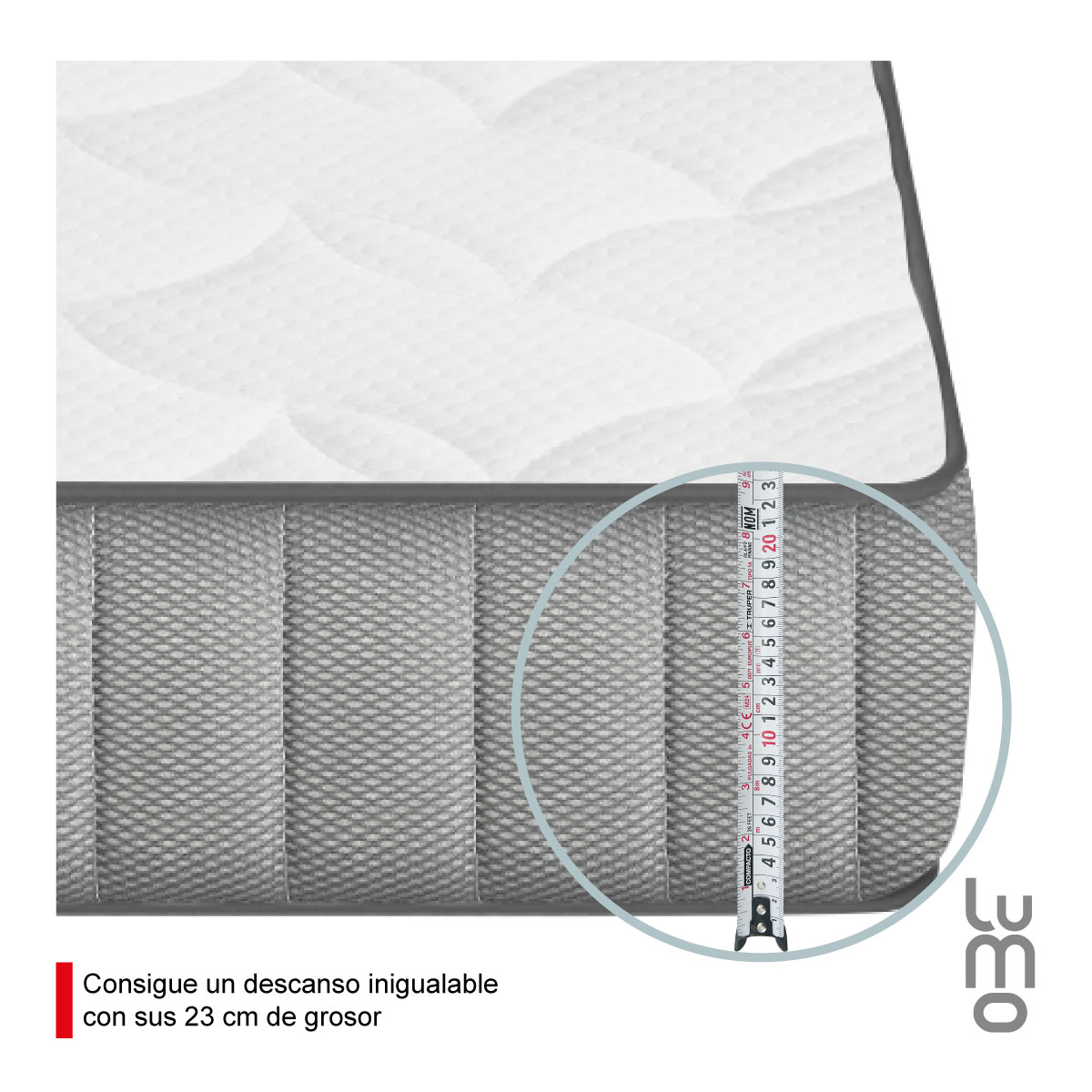 Colchon Matrimonial Premium 23cm MemoryFoam 7 Capas en Caja