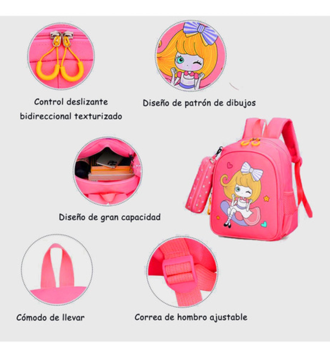 Mochila Impermeable Para Estudiantes De Escuela rojo
