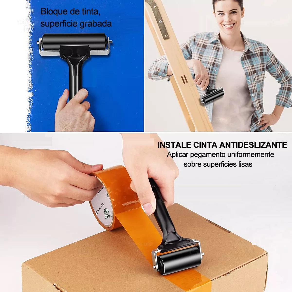 2pcs Rodillo Hule Suave Atl 6-10cm Grabado Linoleo Entintado