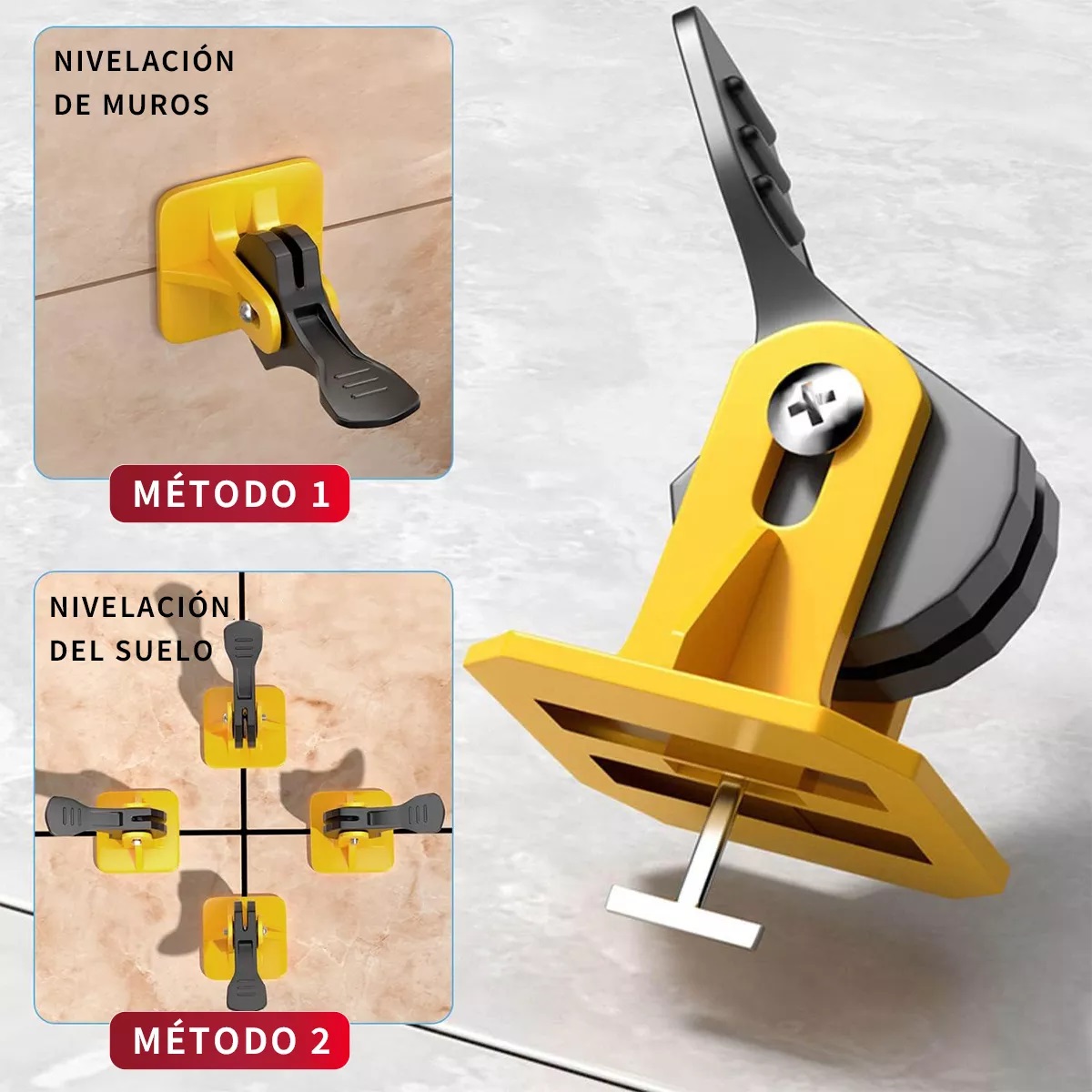 Kit 150 Sistema Nivelador Azulejo Loseta Piso Reutilizable
