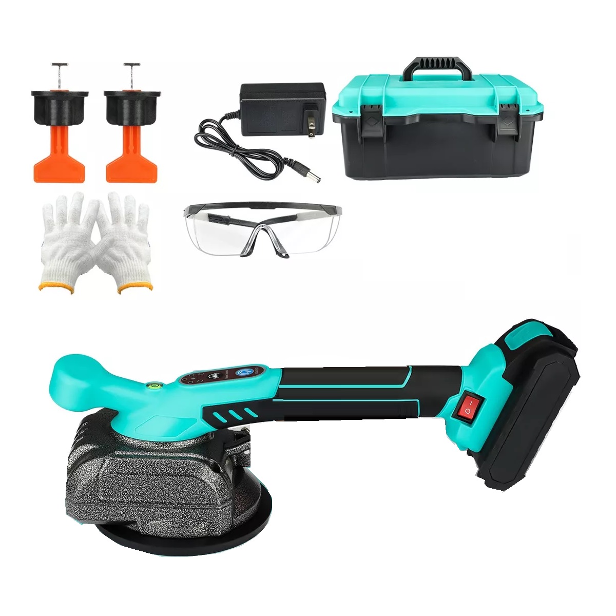Vibrador De Azulejo Digital 21v Portátil 2 Baterías 110v