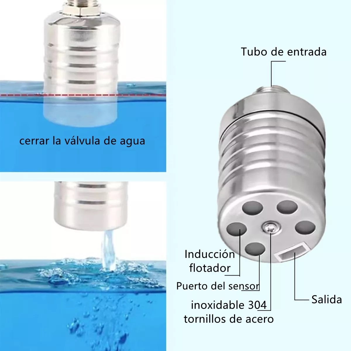 Válvula De Nivel De Agua Automática De Acero Inoxidable