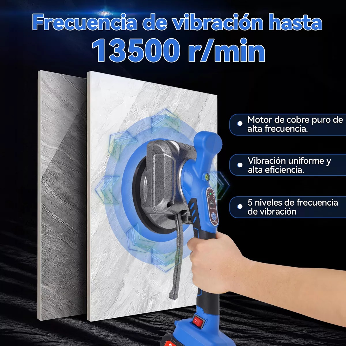 Vibrador De Azulejo Adsorción De Alta Potencia 2 Baterías