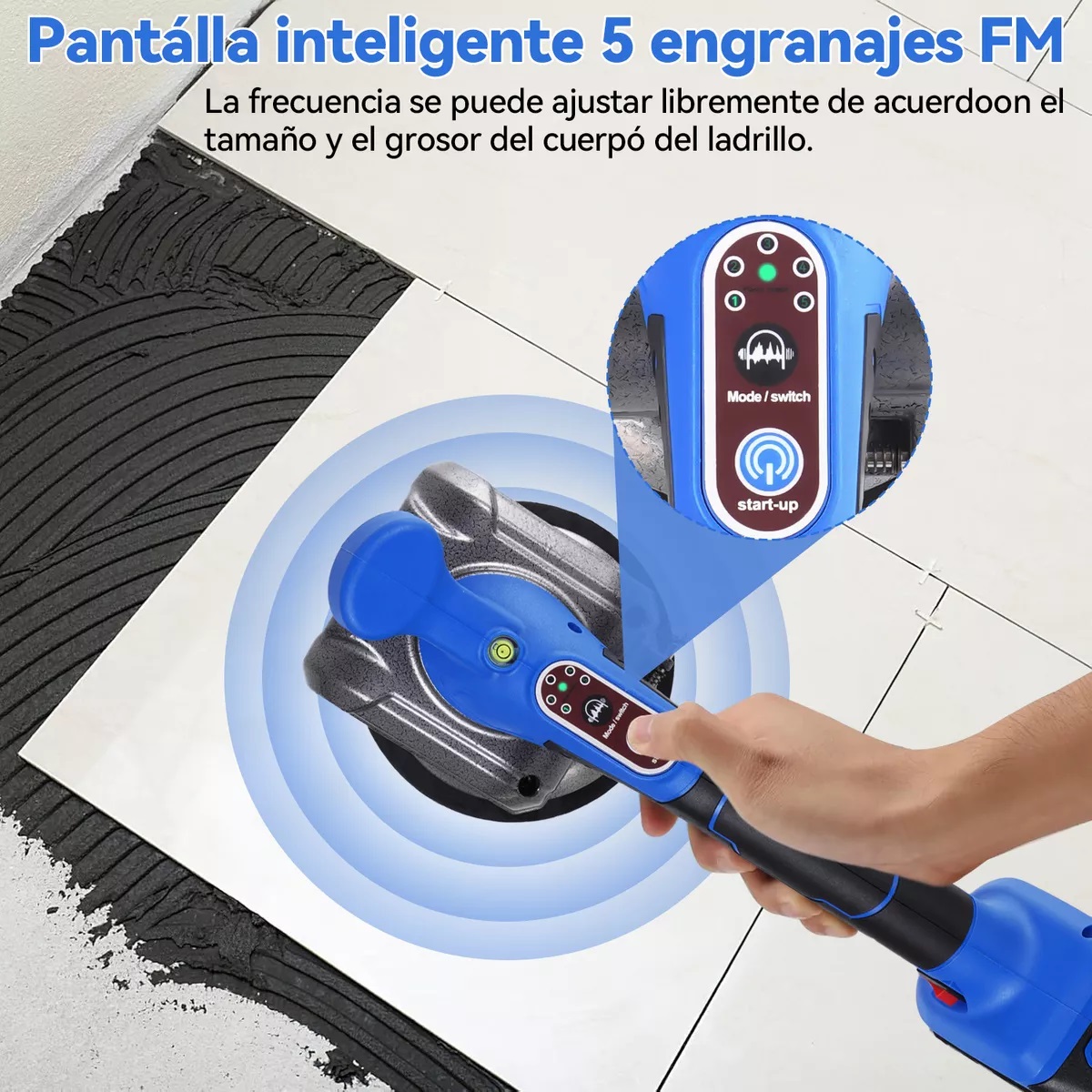 Vibrador De Azulejo Adsorción De Alta Potencia 2 Baterías