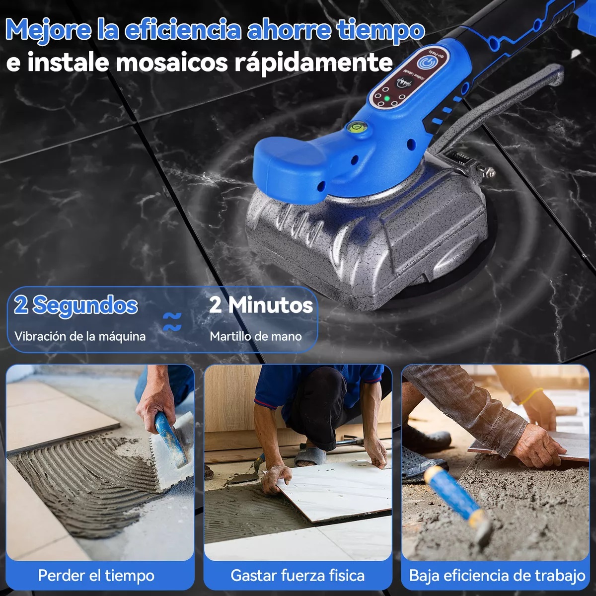 Vibrador De Azulejo Adsorción De Alta Potencia 2 Baterías