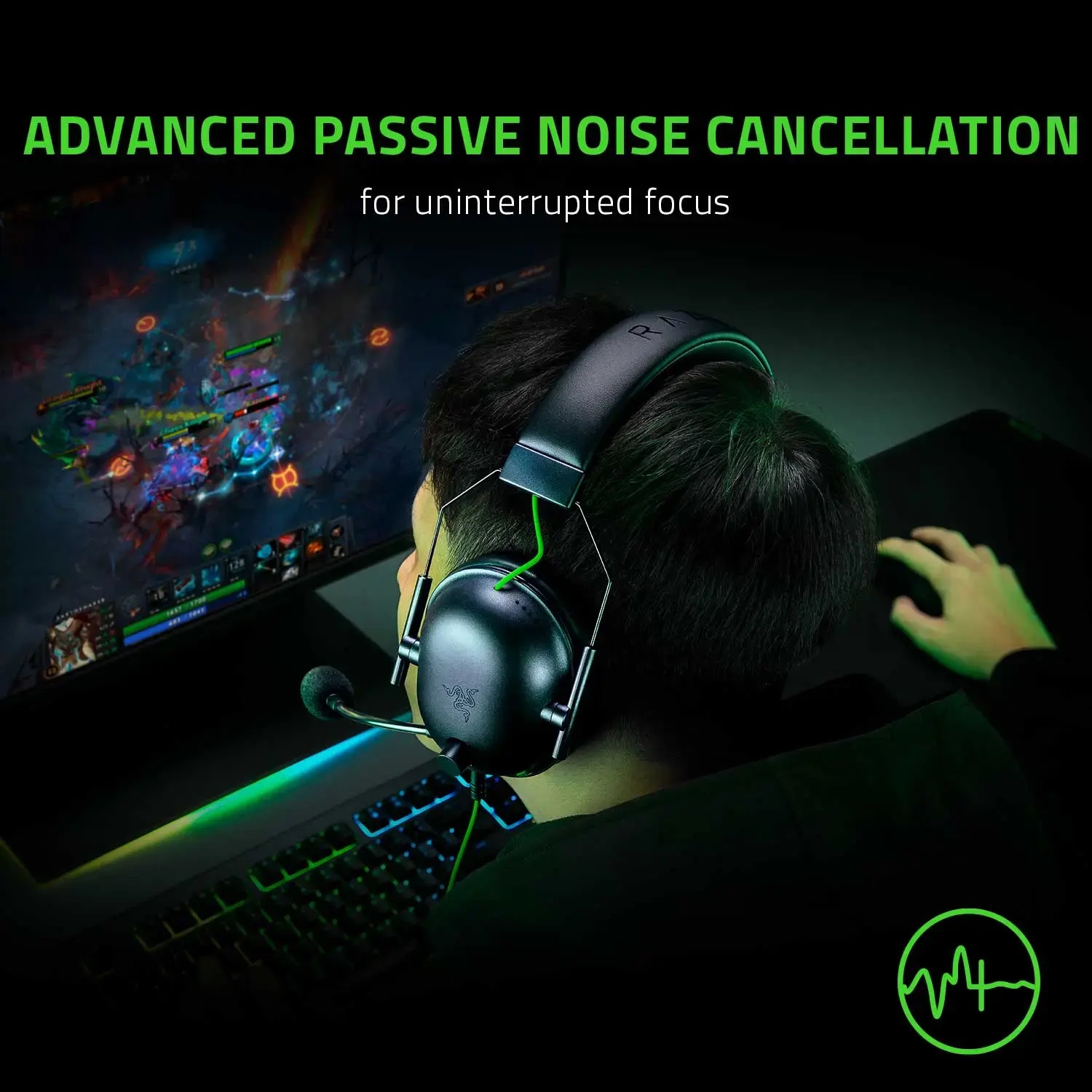 Audífonos Razer Blackshark V2 X Color Negro Alambricos Para Video Juegos