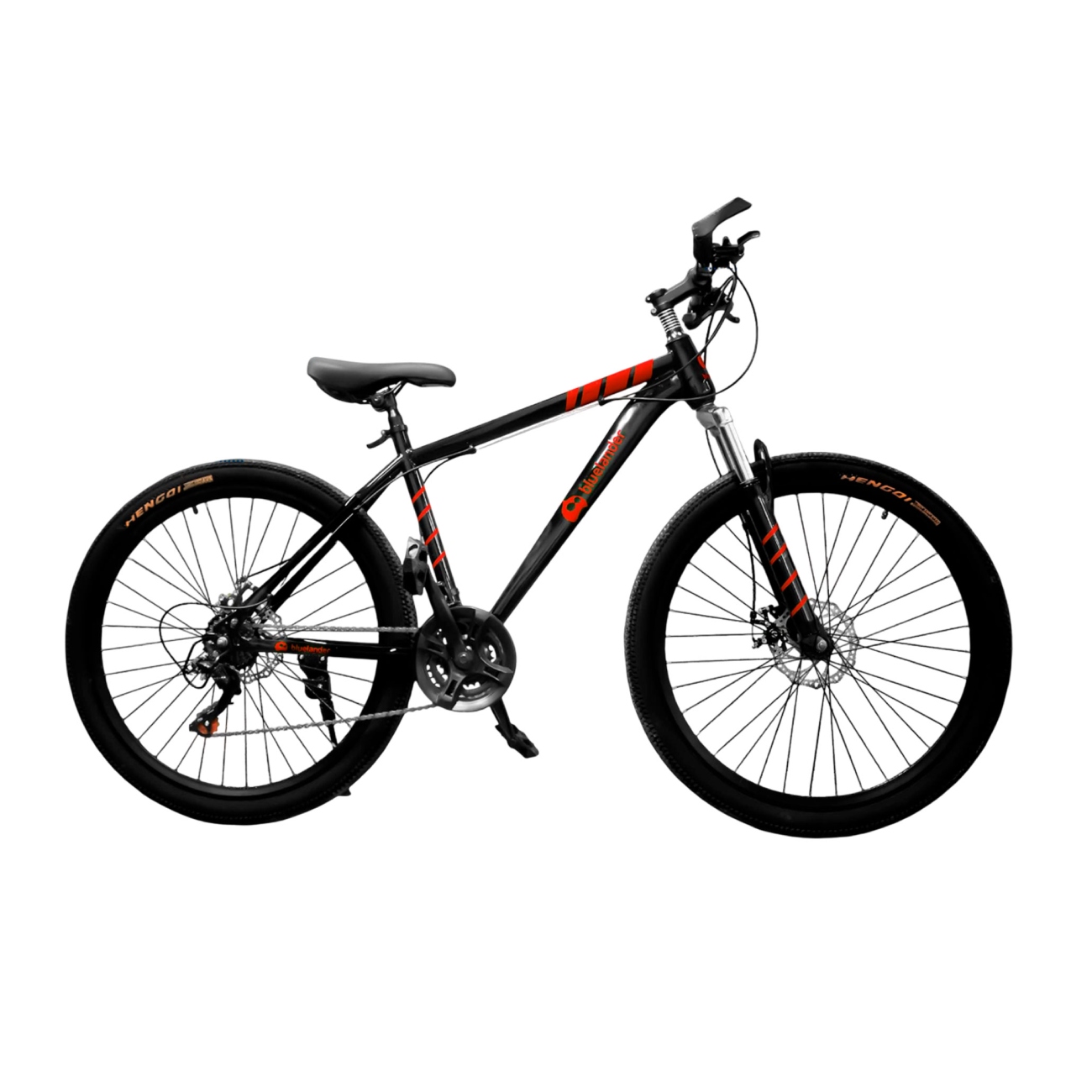 Bicicleta de Montaña Rodada 26 de 21 Velocidades con Doble Freno y Rines de Aluminio Rojo Bluelander 