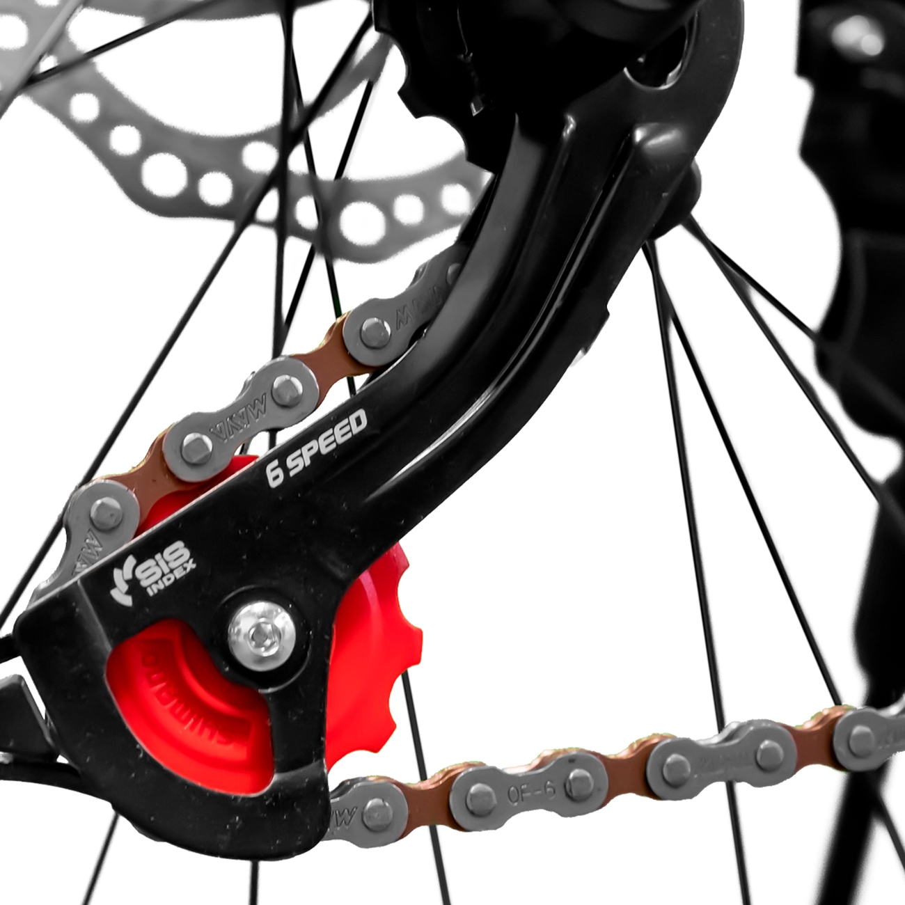 Bicicleta de Montaña Rodada 26 de 21 Velocidades con Doble Freno y Rines de Aluminio Rojo Bluelander 