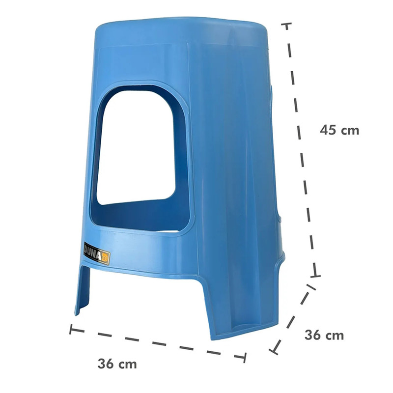 Banco D/Plástico MOD Capri Color Azul Tres Patas  
