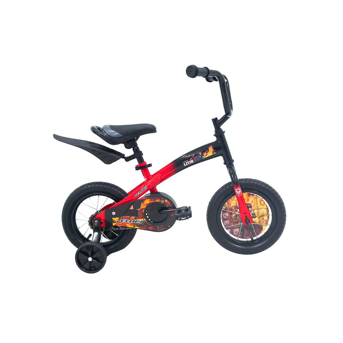 Bicicleta Veloci Lithium Rodada 12 Rojo Infantil