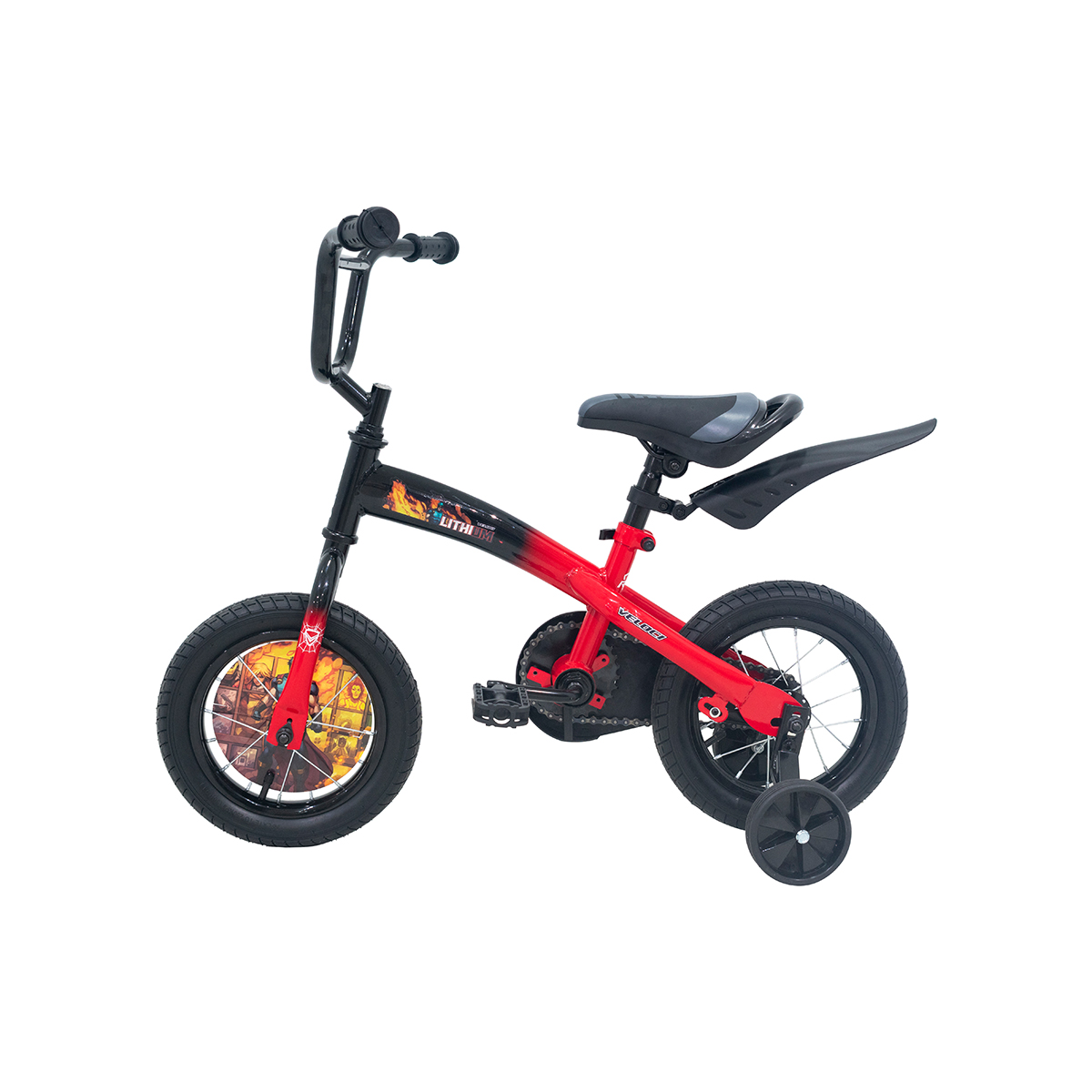 Bicicleta Veloci Lithium Rodada 12 Rojo Infantil