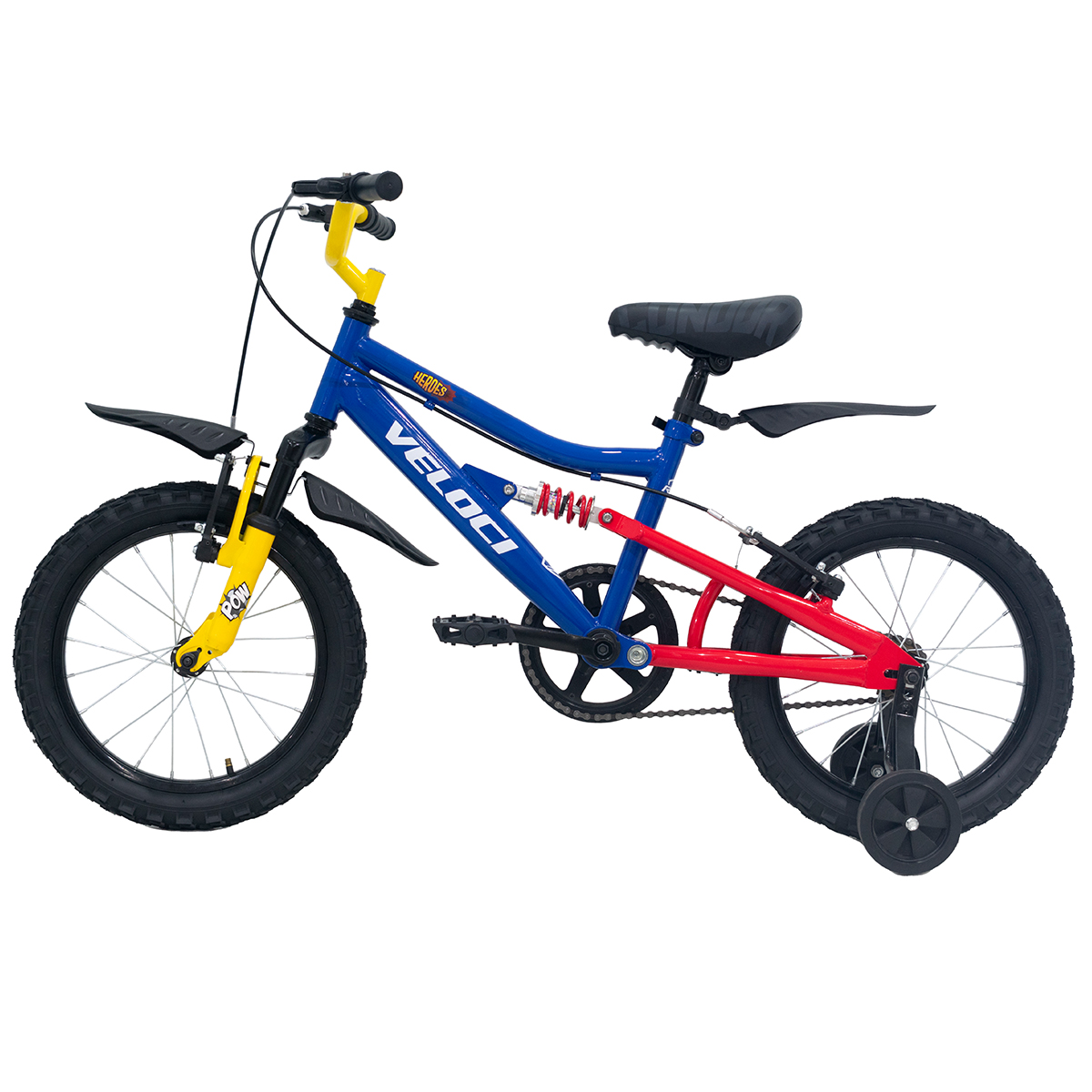 Bicicleta Veloci Heroes Rodada 16 Azul Infantil
