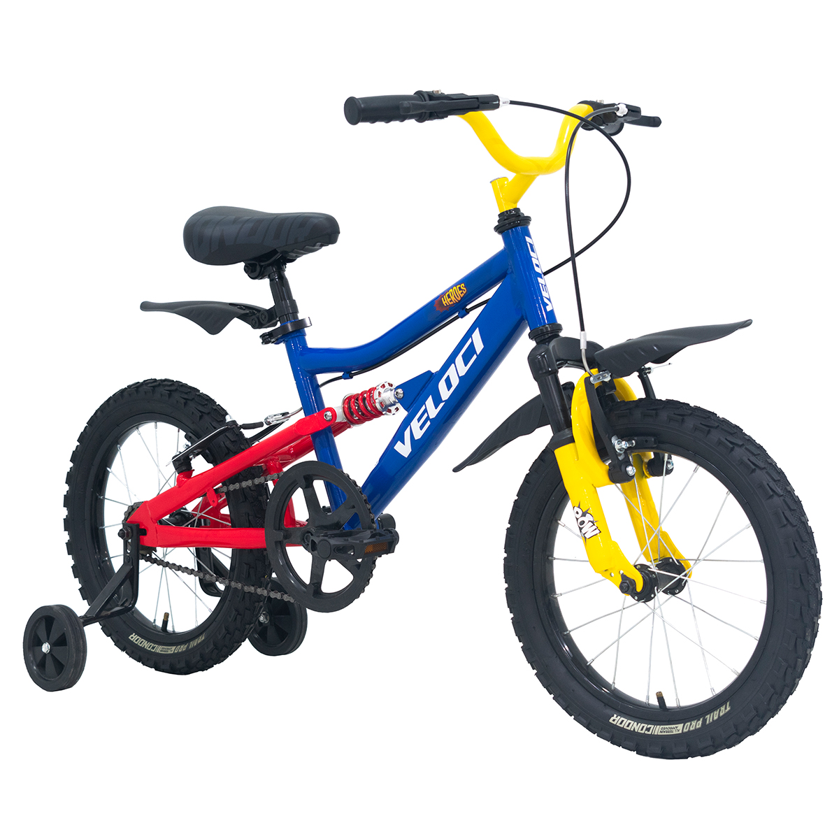 Bicicleta Veloci Heroes Rodada 16 Azul Infantil