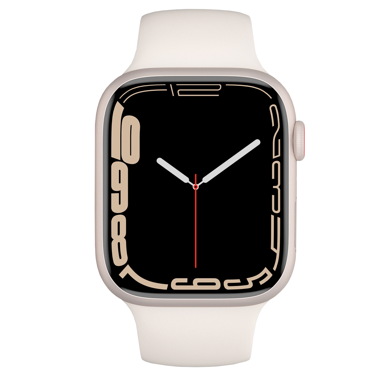 Apple Watch Series 7 Reloj inteligente Smartwatch 45 mm Blanco Estelar con Correa Deportiva Reacondicionado