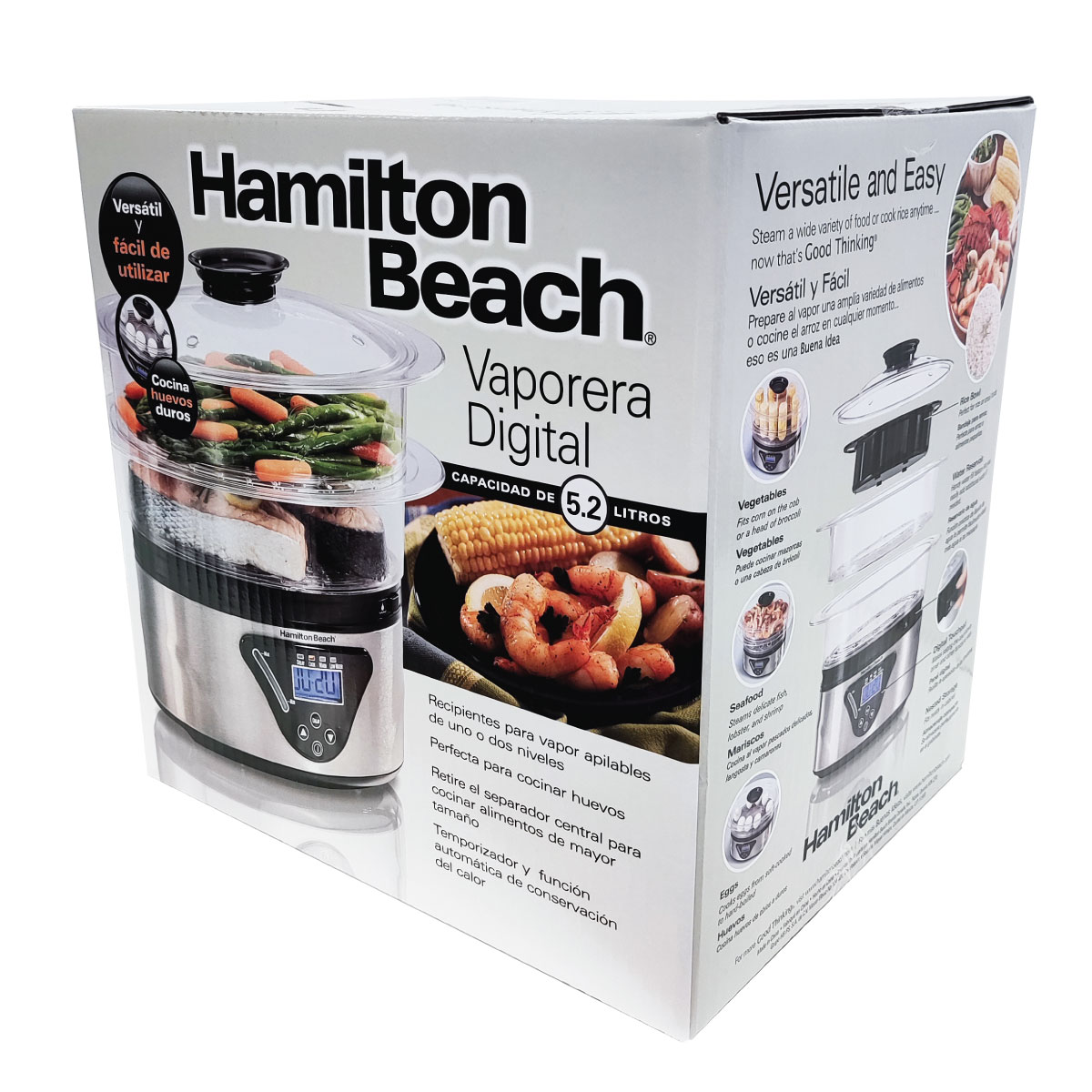 Vaporera De Alimentos Digital 2 Niveles Hamilton Beach 37530
