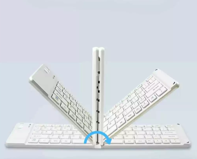 Teclado Ultra Portátil Plegable Recargable para 3 dispositivos BT (A1006) 