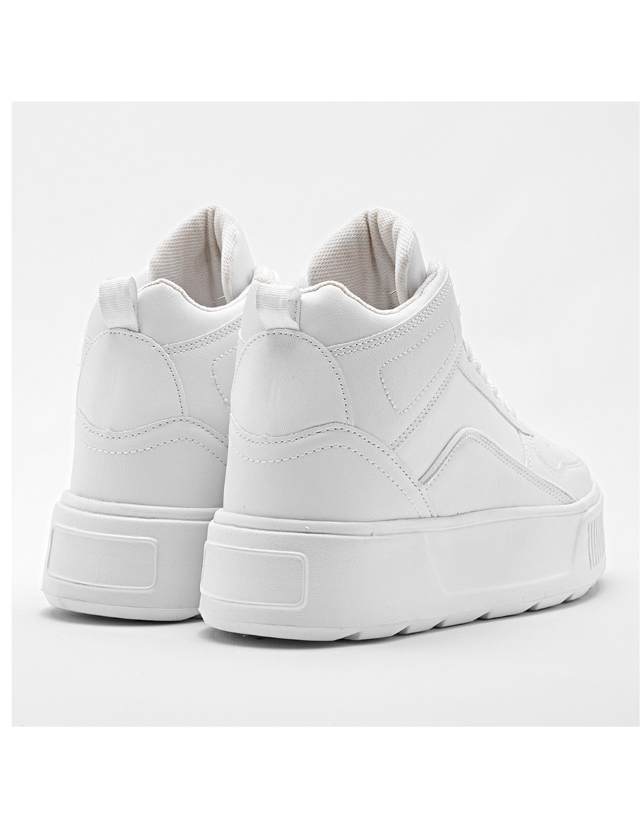 tenis de bota color blanco