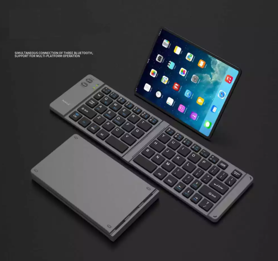 Teclado Ultra Portátil Plegable Recargable para 3 dispositivos BT (A1006) 