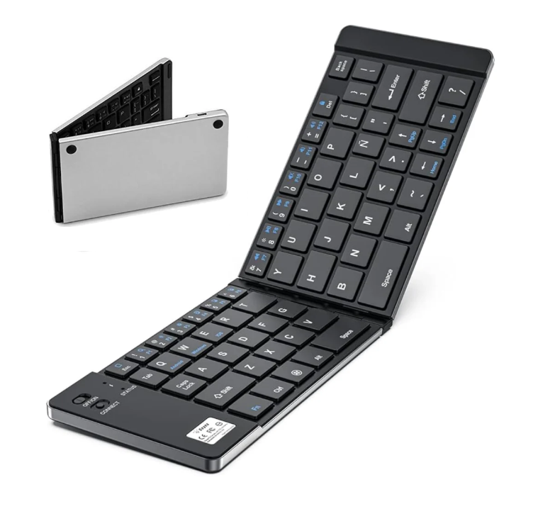 Teclado Ultra Portátil Plegable Recargable para 3 dispositivos BT (A1006) 