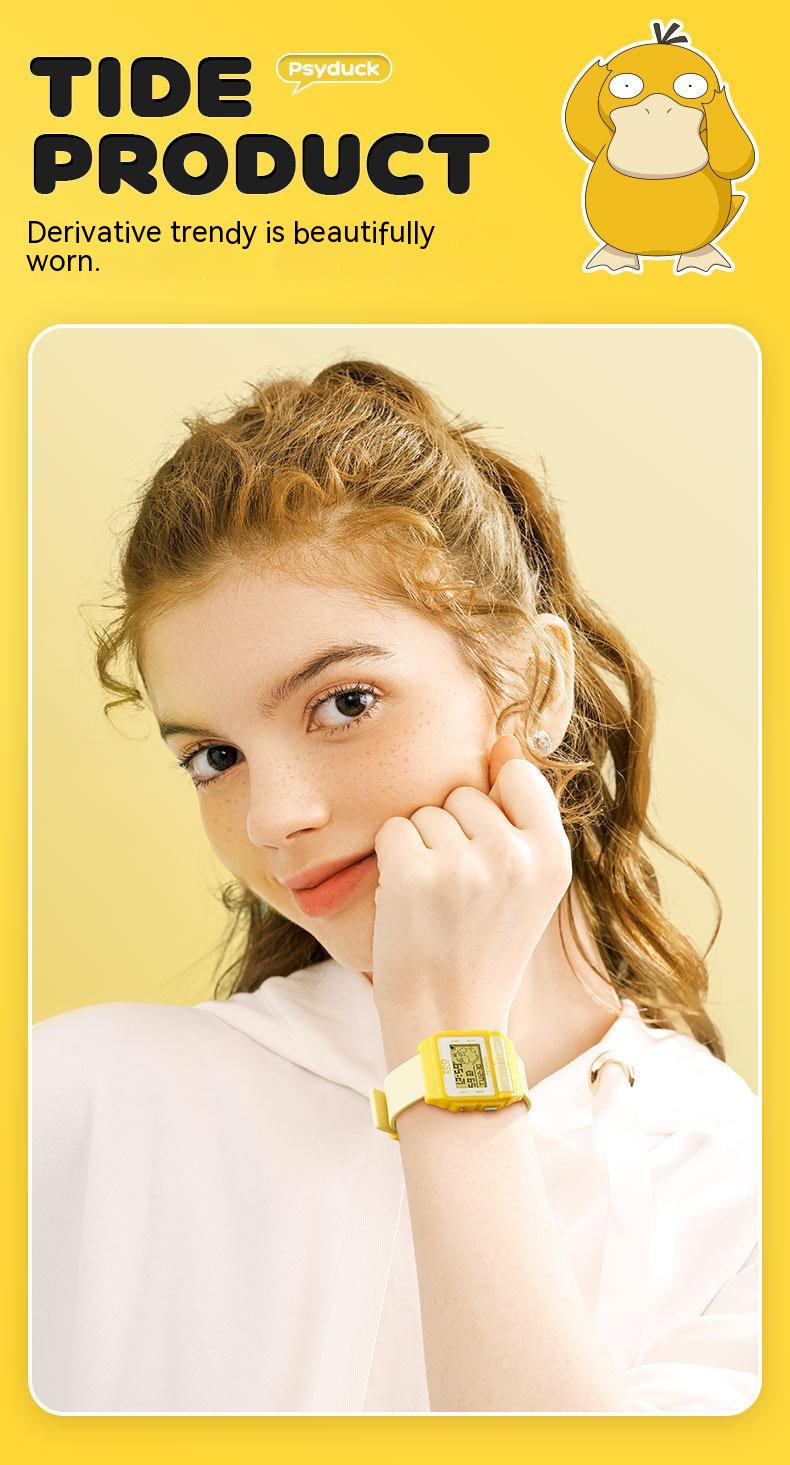 Original Pokemon ZGO Anime Reloj Impermeable Luminoso Regalo AMARILLO