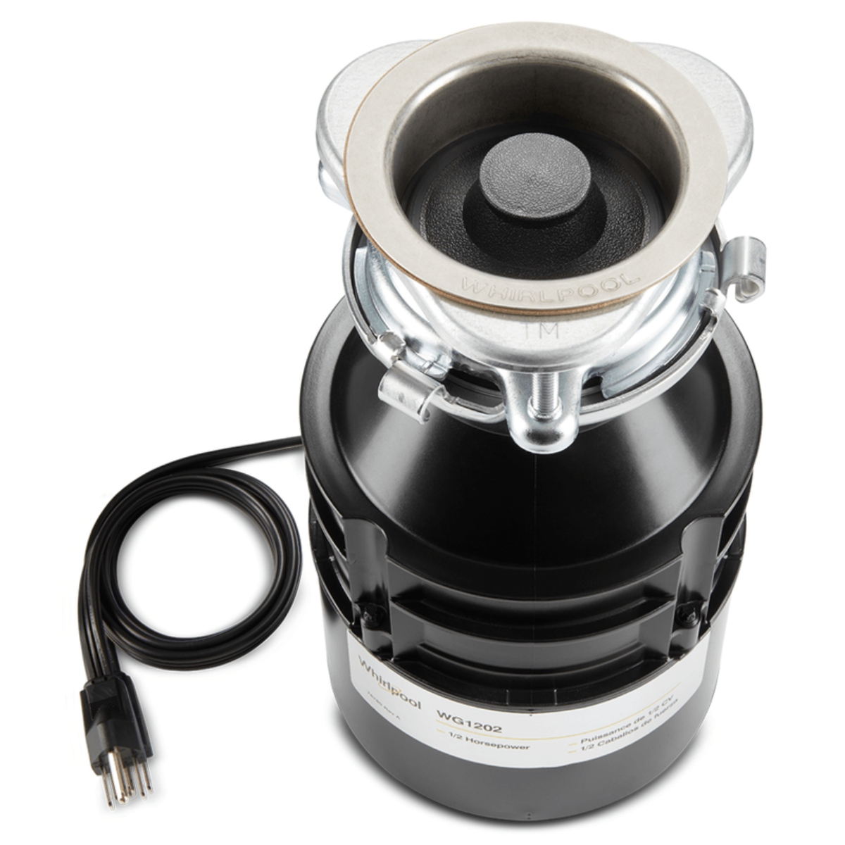 Triturador de Desechos / Alimentos Whirlpool WG1202PH 1/2 HP, 1.725 RPM 120V Negro ALBY5
