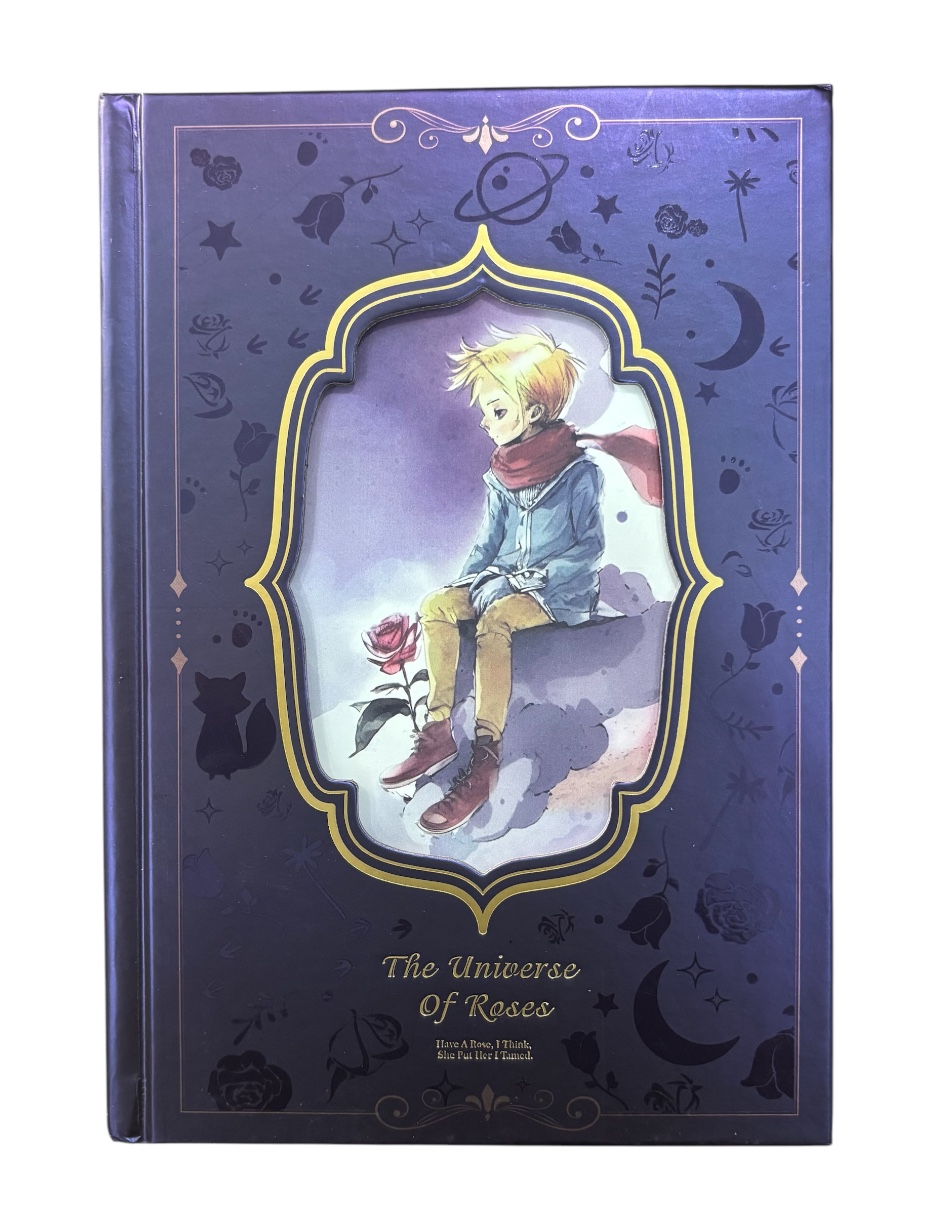 Libreta Libreta El Universo y La Rosa  Inspirada en El Principito. 128 Hojas Decoradas
