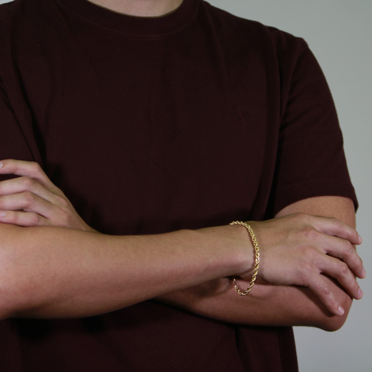Pulsera Torzal oro 10k Italiana para hombre