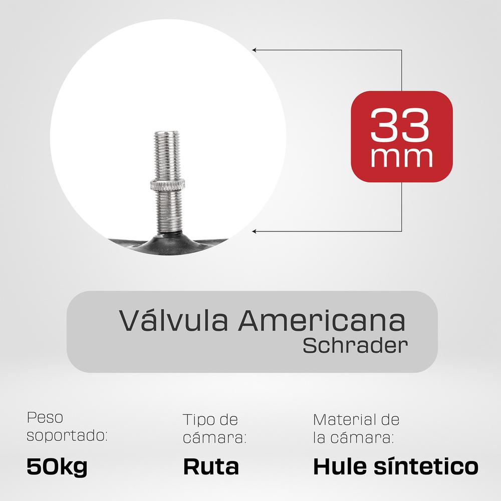 Camara para bicicleta R27 x1-1/4 33mm 550L Kenda
