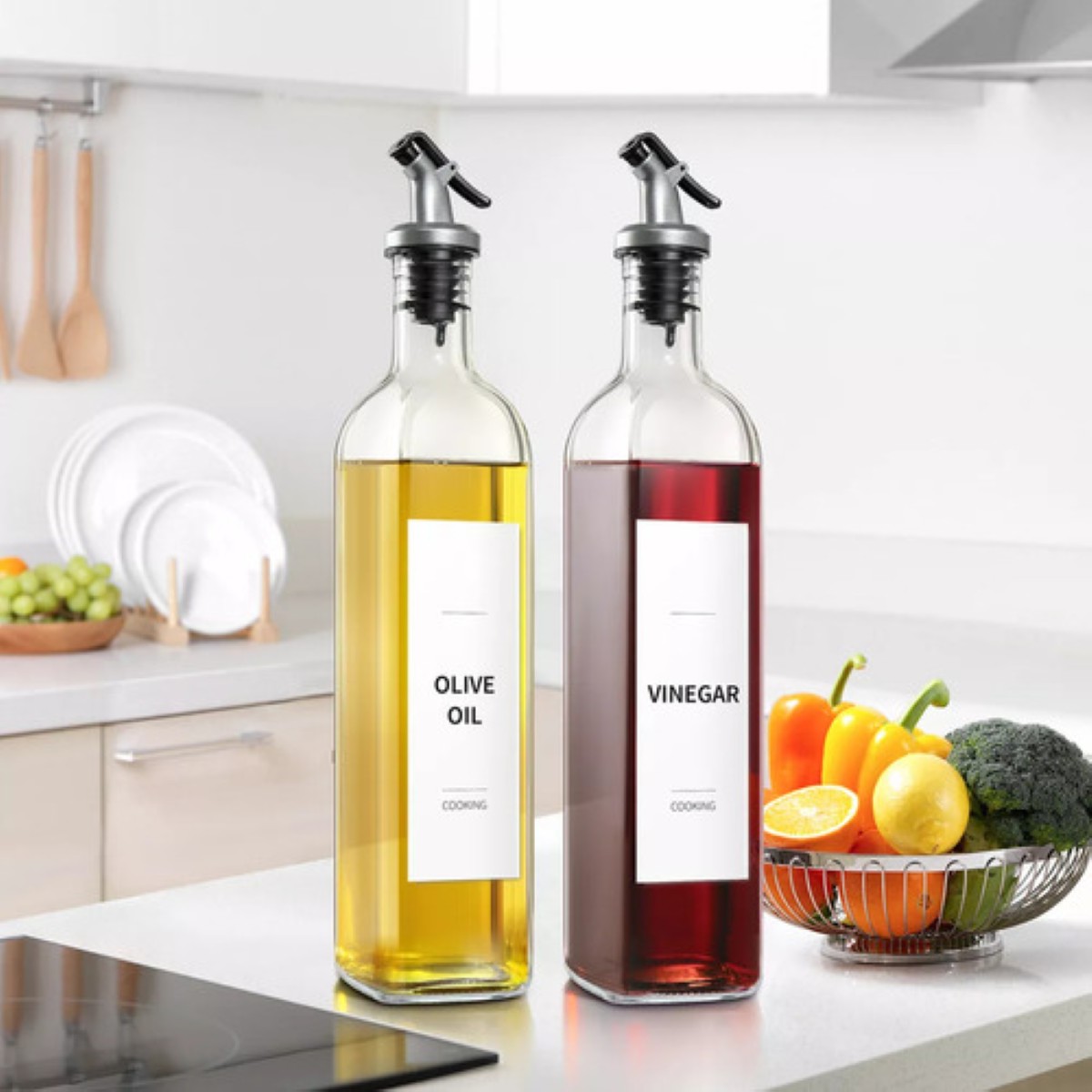 Botellas Dispensador De Aceite 4 Pzs Aceitera Para Cocina TRANSPÀRENTE