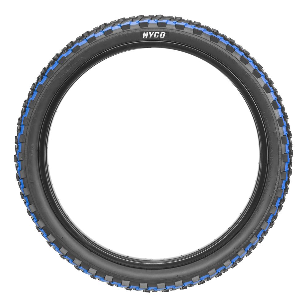 Llanta para bicicleta R20 x2.125 doble linea azul HY111 Nyco