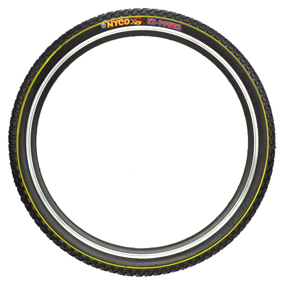 Llanta para bicicleta R26 x2.125 Heavy amarilla HY055 Nyco