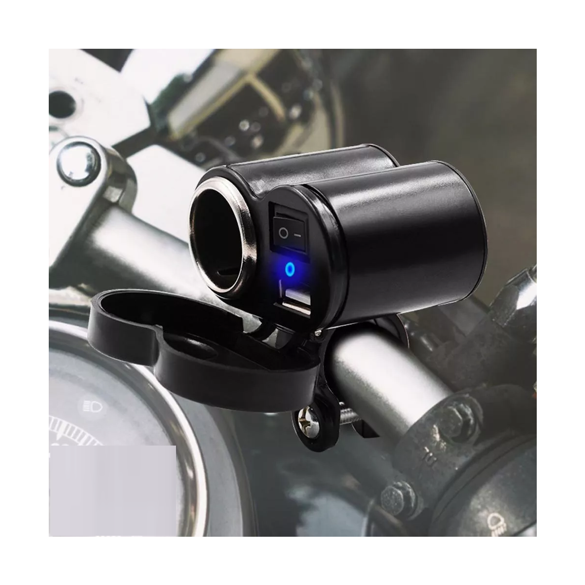 Cargador Base Usb Motocicleta Impermeable Viaje Celular Gps