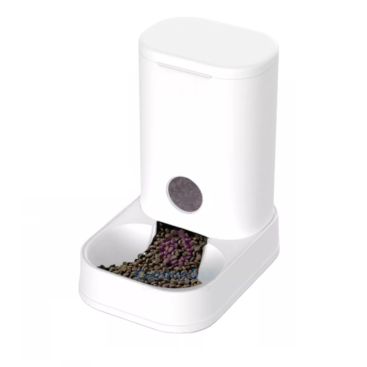 Comedero Dispensador Automático Alimentador Para Perros 3.5l Color Blanco
