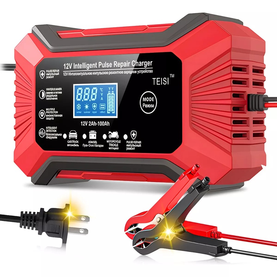 Cargador Inteligente De Batería De 12v 6a Para Auto Y Moto