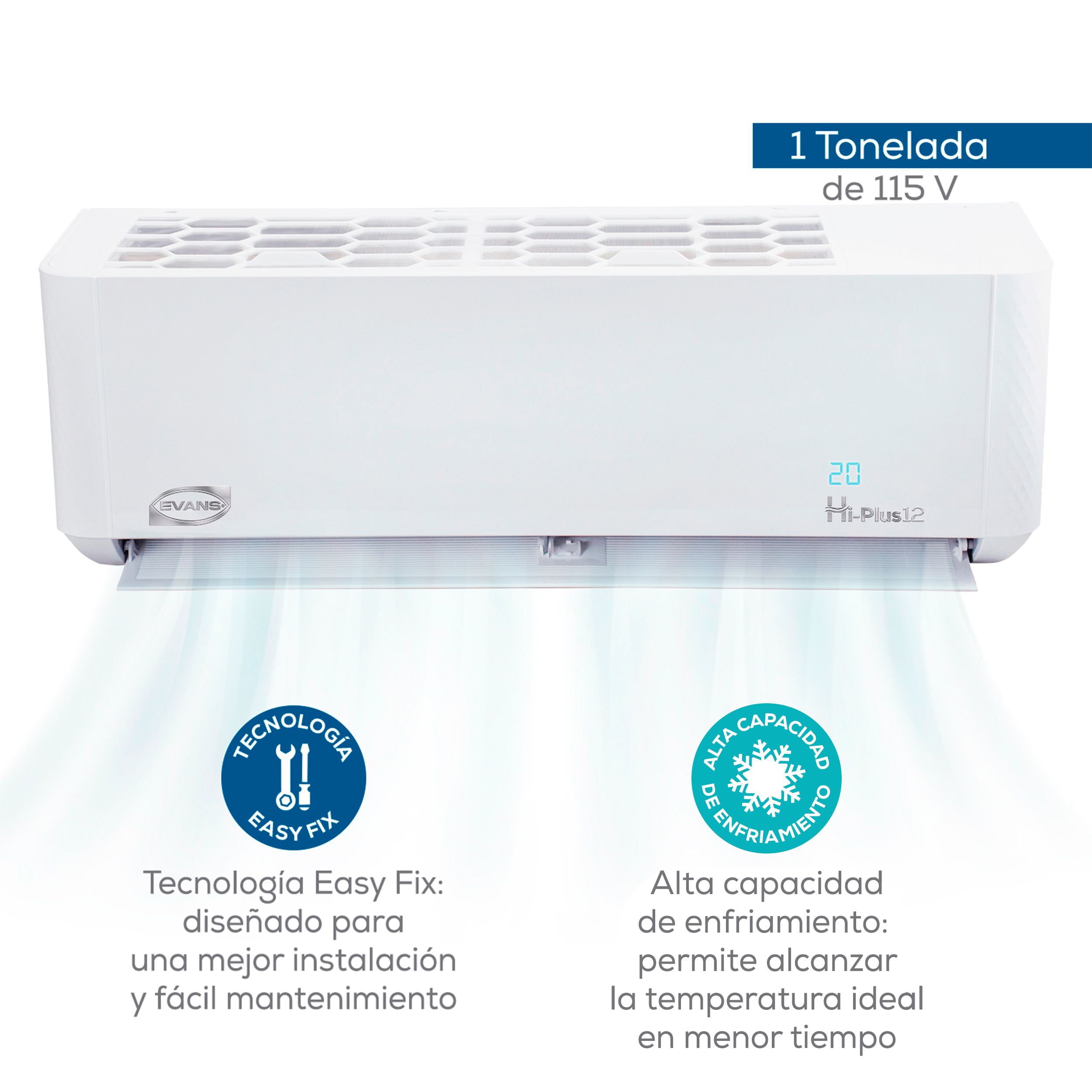  Minisplit On-Off 1 Tonelada 110 V Seer 12 Solo Frio 