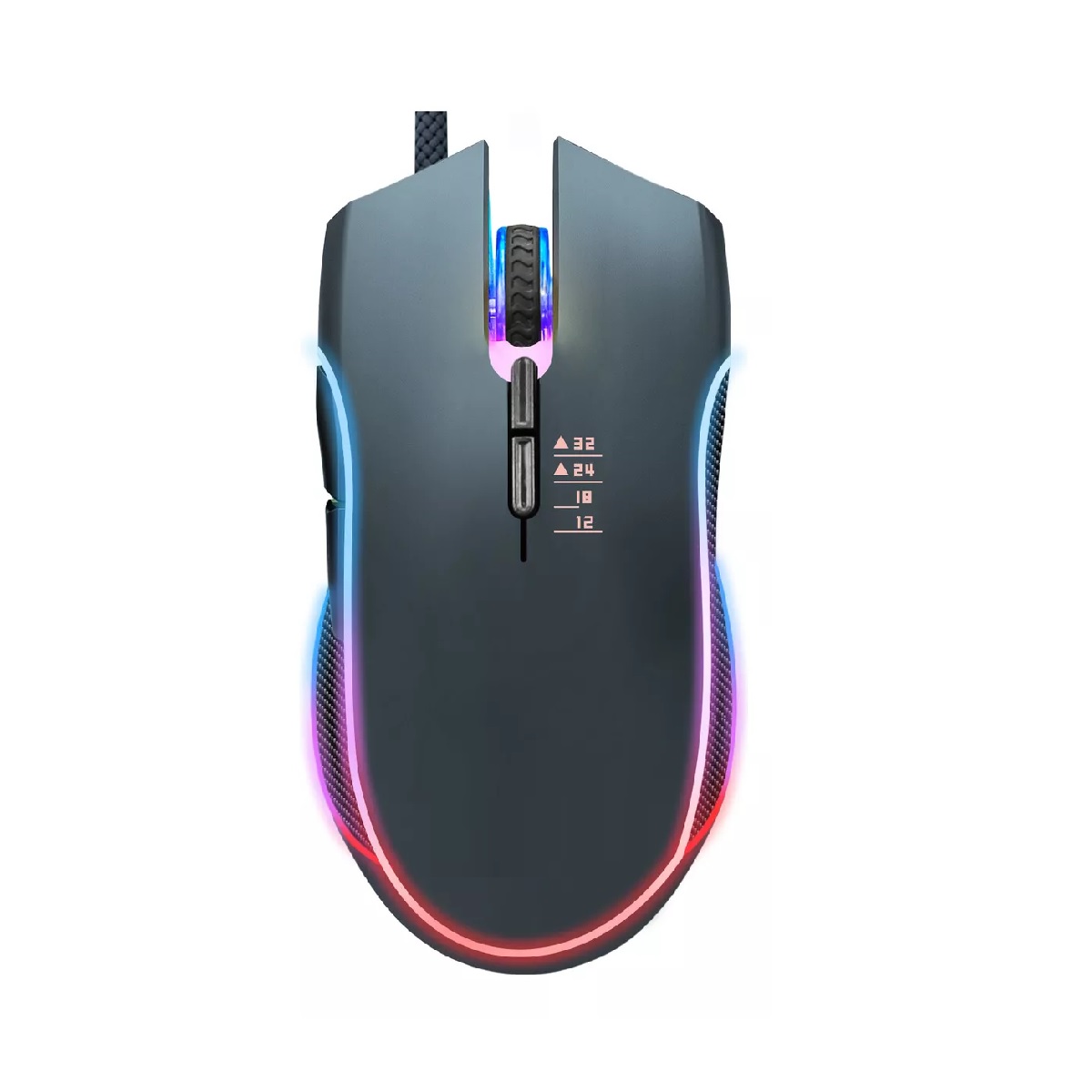 Mouse Gamer Con Rgb Led 7 Botones Programables Ajustable