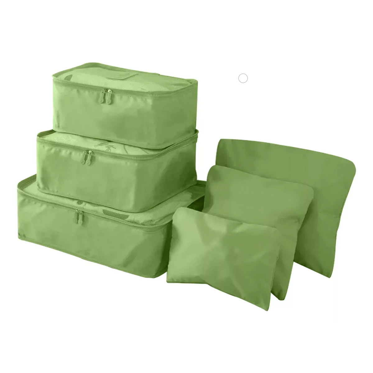 bolsas-viaje-organizadores-6pzs-impermeables-color-verde-liso