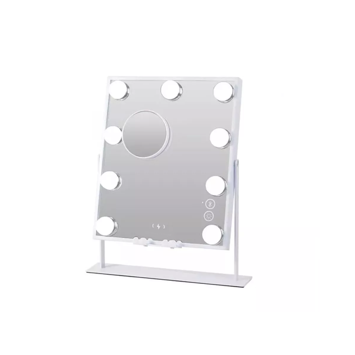 Espejo De Maquillaje Led Hollywood Bluetooth 9 Led Foco