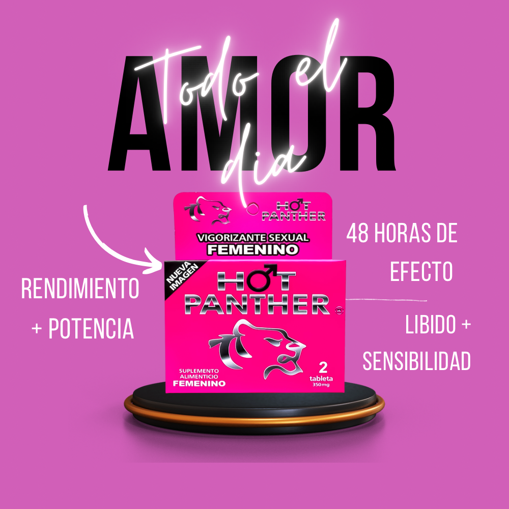 Combo 6 pastillas Hot Panther (Hombre, Mujer) más lubricante intimo - Estimulador de la potencia Femenina y Masculina..