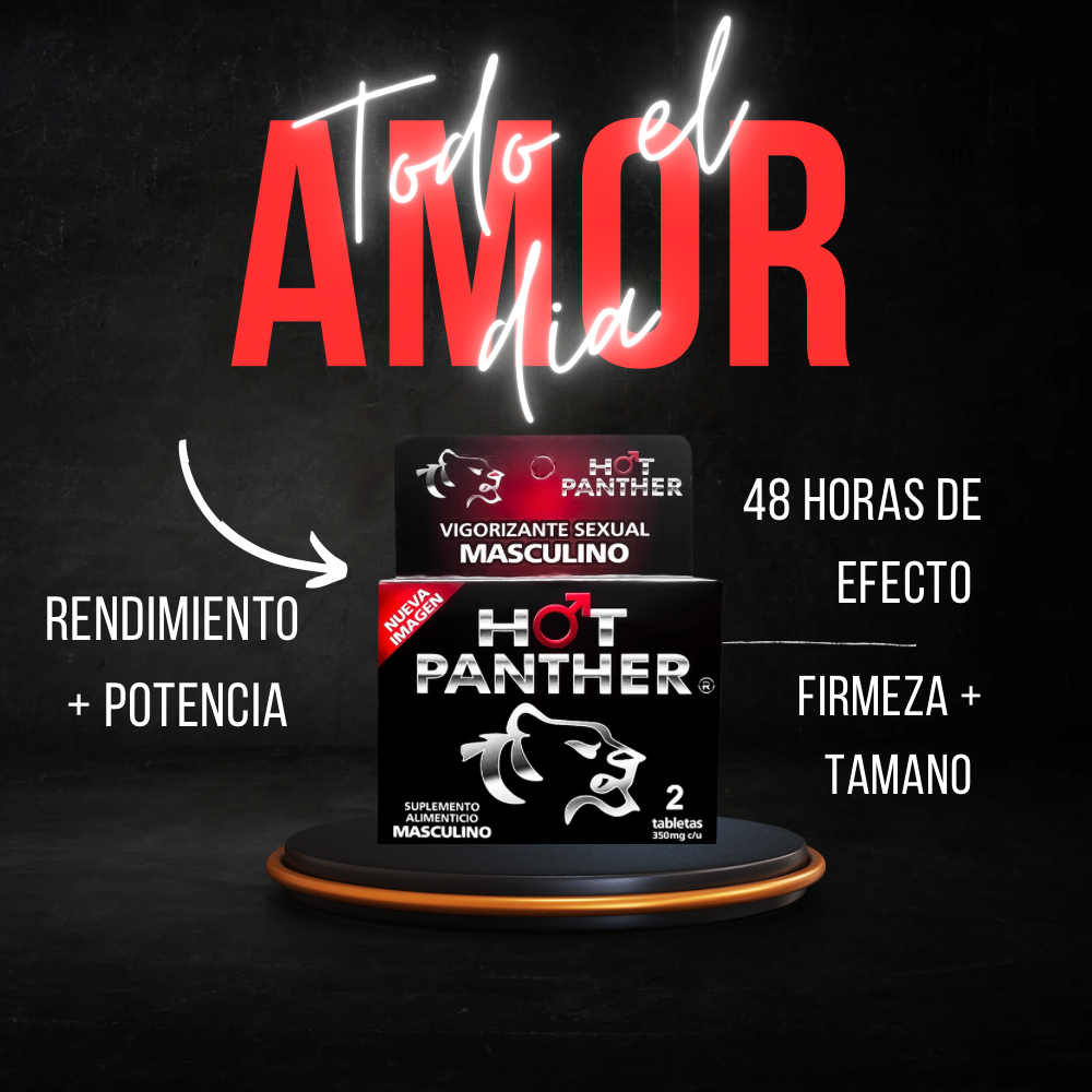 Combo 6 pastillas Hot Panther (Hombre, Mujer) más lubricante intimo - Estimulador de la potencia Femenina y Masculina..