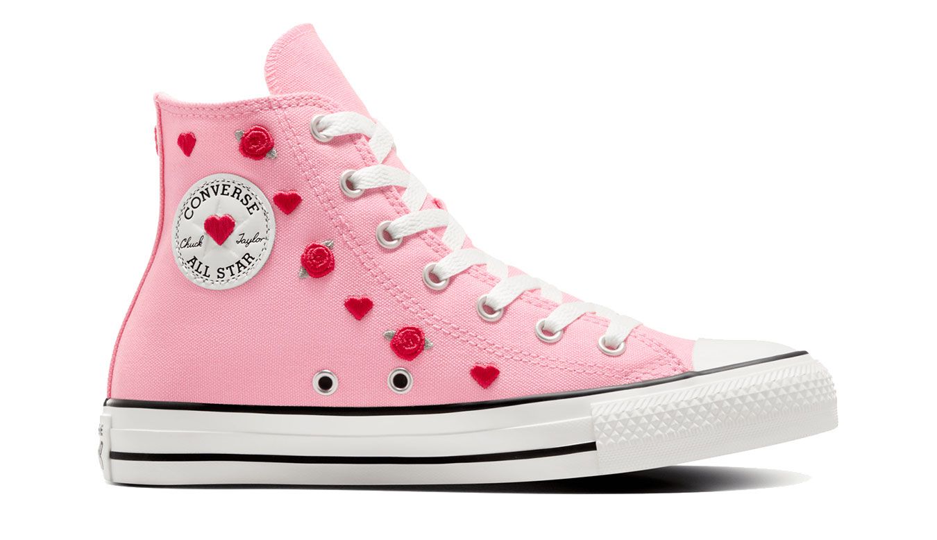 Tenis Converse San Valentin Chuck Taylor All Star Rosas Mujer Original A12624C