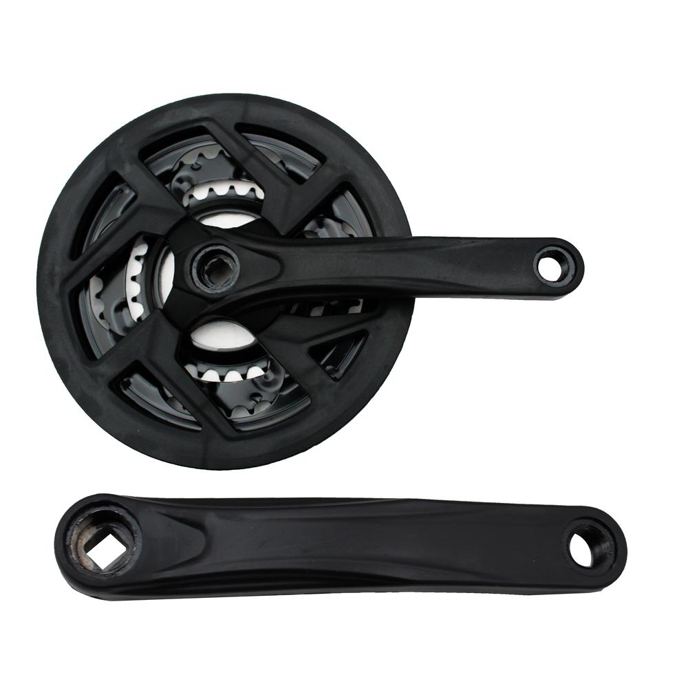 Multiplicacion Triple Bicicleta 28/38/48D Negro Mate Accura